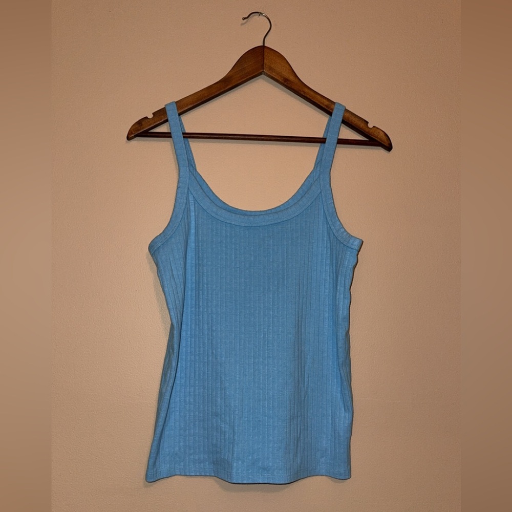 Aerie Light Blue Ribbed Tank Top